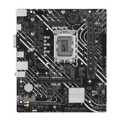Placa base asus intel prime h610m – k socket 1700 ddr5 x2 max 96gb 4800mhz d – sub hdmi matx