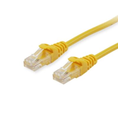 Cable de red equip latiguillo rj45 u – utp cat6a 0.5m amarillo