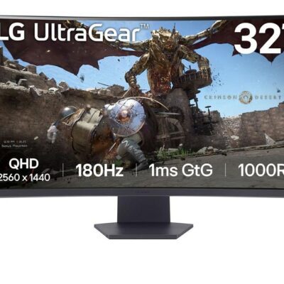Monitor led lg curvo 32gs60qc 31.5 pulgadas 2560×1440 1ms hdmi displayport