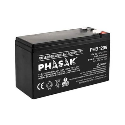 Bateria phasak phb 1209 compatible para sais 9ah 12v acido – plomo