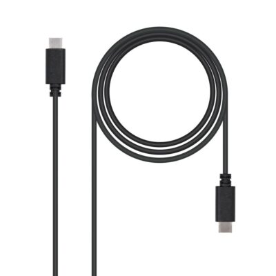 Cable nanocable usb 2.0 3a tipo usb c – m – usb c – m negro 1.0m