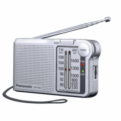 Radio panasonic rf – p150deg – s sintonizador afc color plata