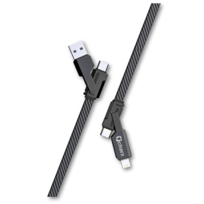 Cable qcharx porto multicabezal – usb a c – usb a lt – usb c a usb c – usb c a lt