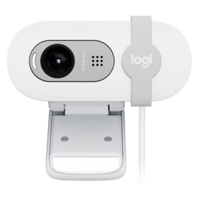 Webcam logitech brio 100 blanco full hd – usb