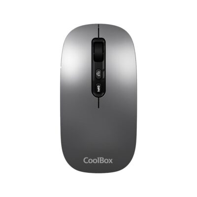 Mouse raton coolbox ia w02 gris 1600 dpi inalambrico rf+bt