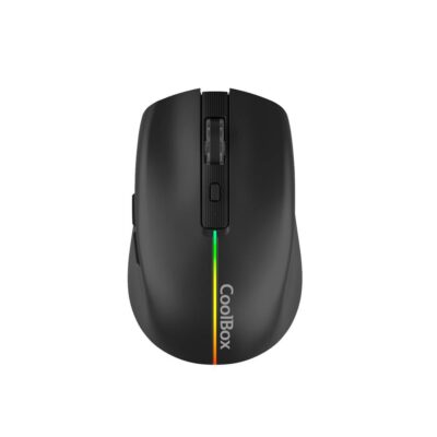 Mouse raton coolbox gaming w01 negro 1600 dpi inalambrico recargable