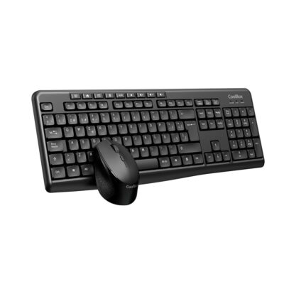 Kit teclado + raton coolbox inalambrico multimedia negro coo – ktr – 03w