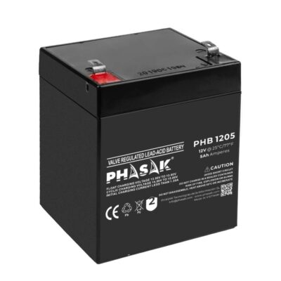 Bateria phasak phb 1205 compatible para sais 5ah 12v acido – plomo