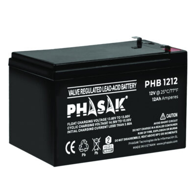 Bateria phasak phb 1212 compatible para sais 12ah 12v acido – plomo