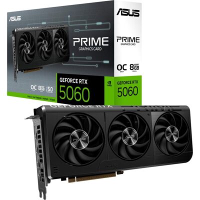 Tarjeta grafica asus prime rtx 5060 8gb gddr7 – 3x dp – 1x hdmi pci express 5.0