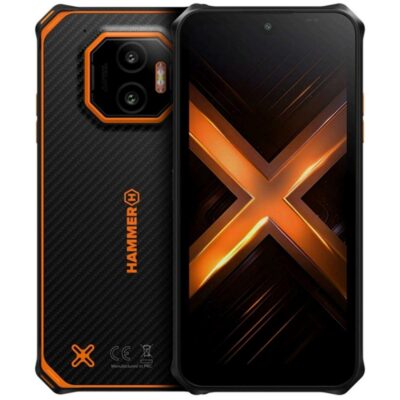 Telefono movil smartphone rugerizado hammer energy x2 5g – 8gb – 256gb – 6 pulgadas – negro – naranja