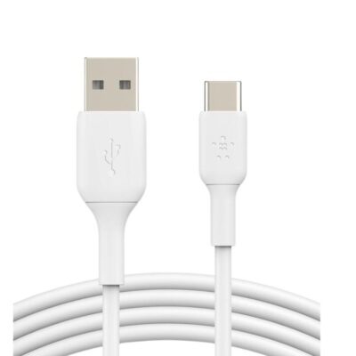 Cable usb tipo c a usb tipo a belkin 2m – macho – macho – blanco