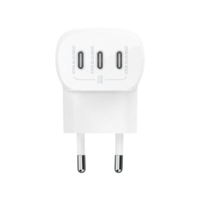 Cargador belkin wcc002vfwh 67w 3x usb tipo c blanco