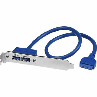 Adaptador startech header cabezal bracket 2 puertos usb 3.0 superspeed con conexión a placa base – azul