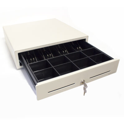 Cajón portamonedas manual blanco 41 x 42 cm