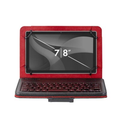 Funda universal phoenix para tablet hasta 8 pulgadas teclado con cable
