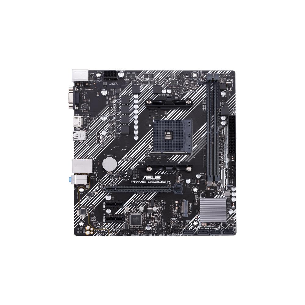 Placa base asus amd prime a520m - k socket am4 ddr4 x2 max 64gb 3200 mhz d - sub hdmi matx
