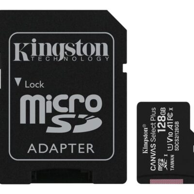 Tarjeta memoria micro secure digital sd hc 128gb kingston canvas select plus clase 10 uhs – 1 + adaptador sd