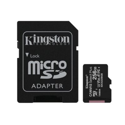 Tarjeta memoria micro secure digital sd hc 256gb kingston canvas select plus clase 10 uhs – 1 + adaptador sd