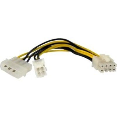 Cable alimentacion placa – micro 4 pin hembra y molex a 8 pin macho startech