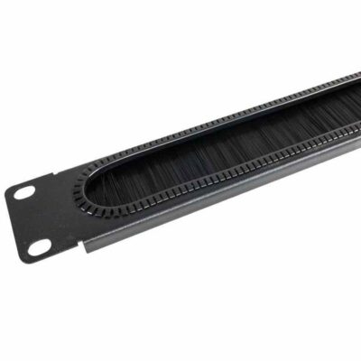 Panel pasacable entrada cables con cepillo para armario rack 19 pulgadas
