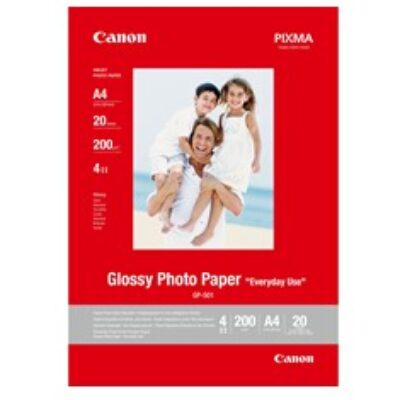 Papel canon fotografico gp – 501 con brillo a4 20 hojas
