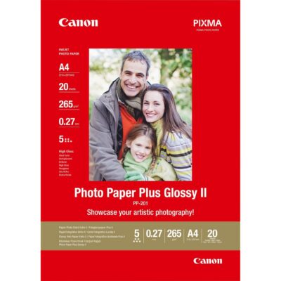 Papel fotografico canon 2311b019 brillo ii plus pp – 201 a4 – 20 hojas