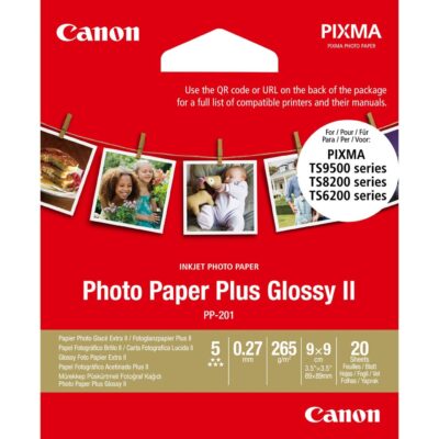 Papel canon foto pp – 201 2311b070 9×9 – 20 hojas