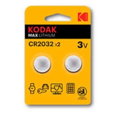 Blister pilas kodak boton – litio ultra cr 2032 blister 2 pilas