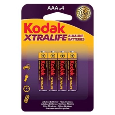 Blister pilas kodak alcalina xtralife aaa lr3 1.5v – blister 4 pilas