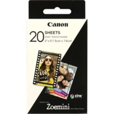 Papel fotografico canon zp – 2030 20 hojas zink para zoemini
