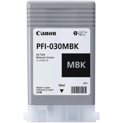 Cartucho canon pfi – 030 negro mate ta – 20ta – 20 mfp l24eita – 30ta – 30 mfp l36ei