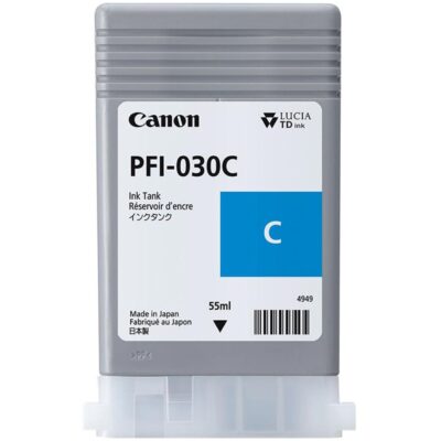 Cartucho canon pfi – 030 cian ta – 20ta – 20 mfp l24eita – 30ta – 30 mfp l36ei
