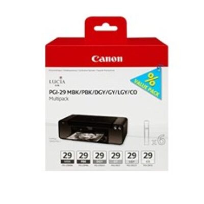 Multipack canon pgi – 29 mbk – pbk – dgy – gy – lgy – co