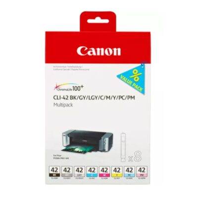 Multipack canon cli – 42bk – c – m – y – pm – pc – gy – lgy pack 8