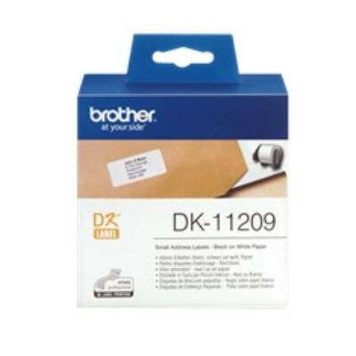 Etiquetas papel precortada brother dk11209 29 x 62 mm 400e ql – 500a ql – 500bw ql – 560 ql – 570 ql – 580n ql – 1050