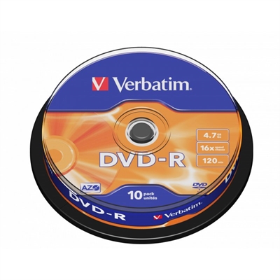 Verbatim dvd – r 4.7gb 16x tarrina 10uds