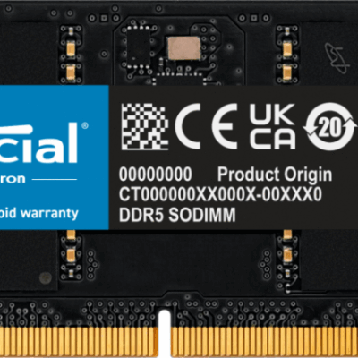 Memoria ram ddr5 32gb crucial – sodimm – 5600 mhz – pc5 44800 – cl46