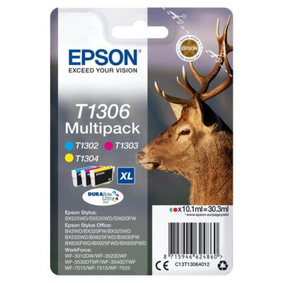 Multipack cartucho tinta epson t1306 cian – magenta – amarillo
