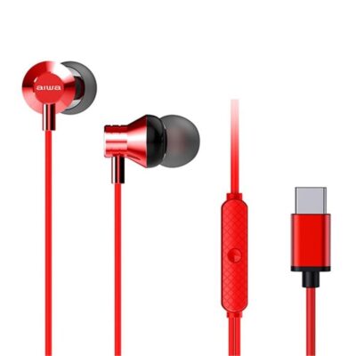 Auriculares aiwa estm – 50usb – c – rd usb tipo c rojo