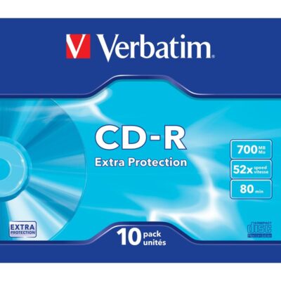 Verbatim cd – r 700mb 52x tarrina 10 unidades slim