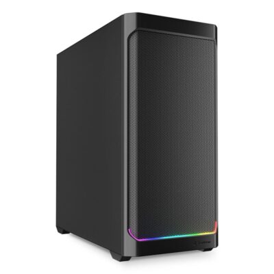 Caja ordenador gaming sharkoon ak4 rgb strip atx negro