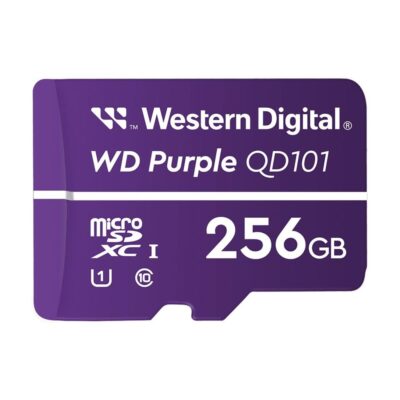 Tarjeta de memoria micro sdxc wd western digital purple sc qd101 256gb uhs – i cl10