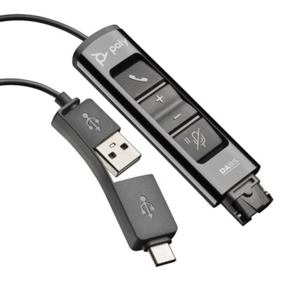 Adaptador qd a usb tipo a – usb tipo c poly da75 15cm – negro