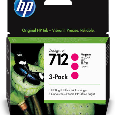 Pack 3 cartuchos hp 712 designjet t200 – t600 magenta