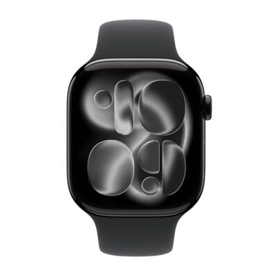 Smartwatch apple watch s11 gps + cellular 46mm jet black aluminium case black sport band – m – l