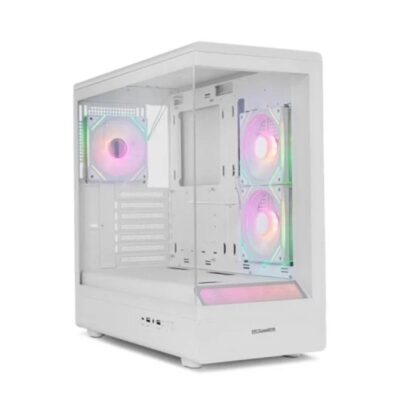 Caja ordenador gaming nox hummer signal atx argb cristal templado blanco