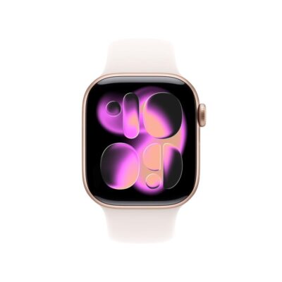 Apple watch s11 gps 42mm rose gold aluminium case light blush sport band – s – m
