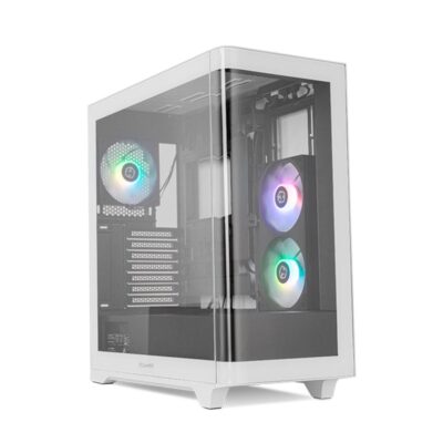 Caja ordenador gaming nox hummer ether atx argb cristal templado negro – blanco