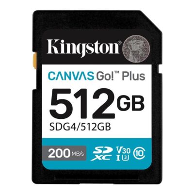 Tarjeta memoria sdxc 512gb kingston canvas go! plus uhs – i clase 10